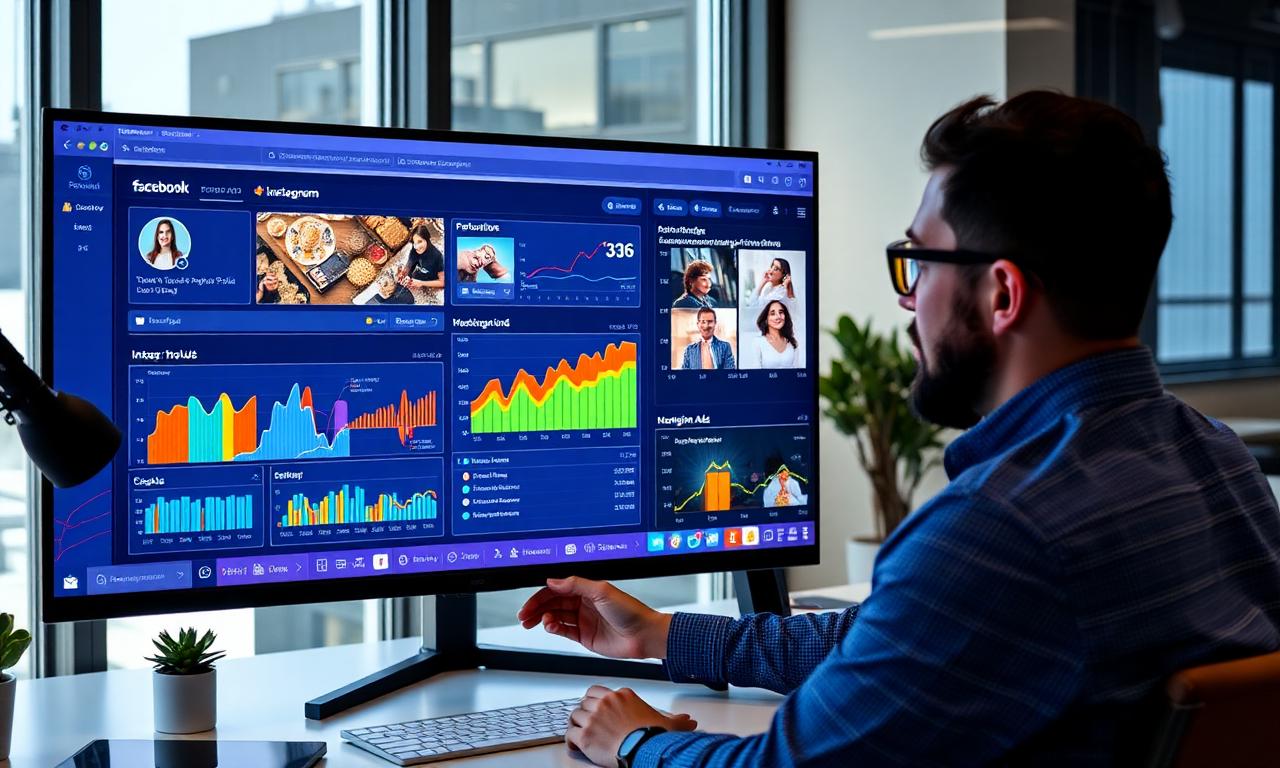 Meta Ads Manager dashboard showing local business ad performance